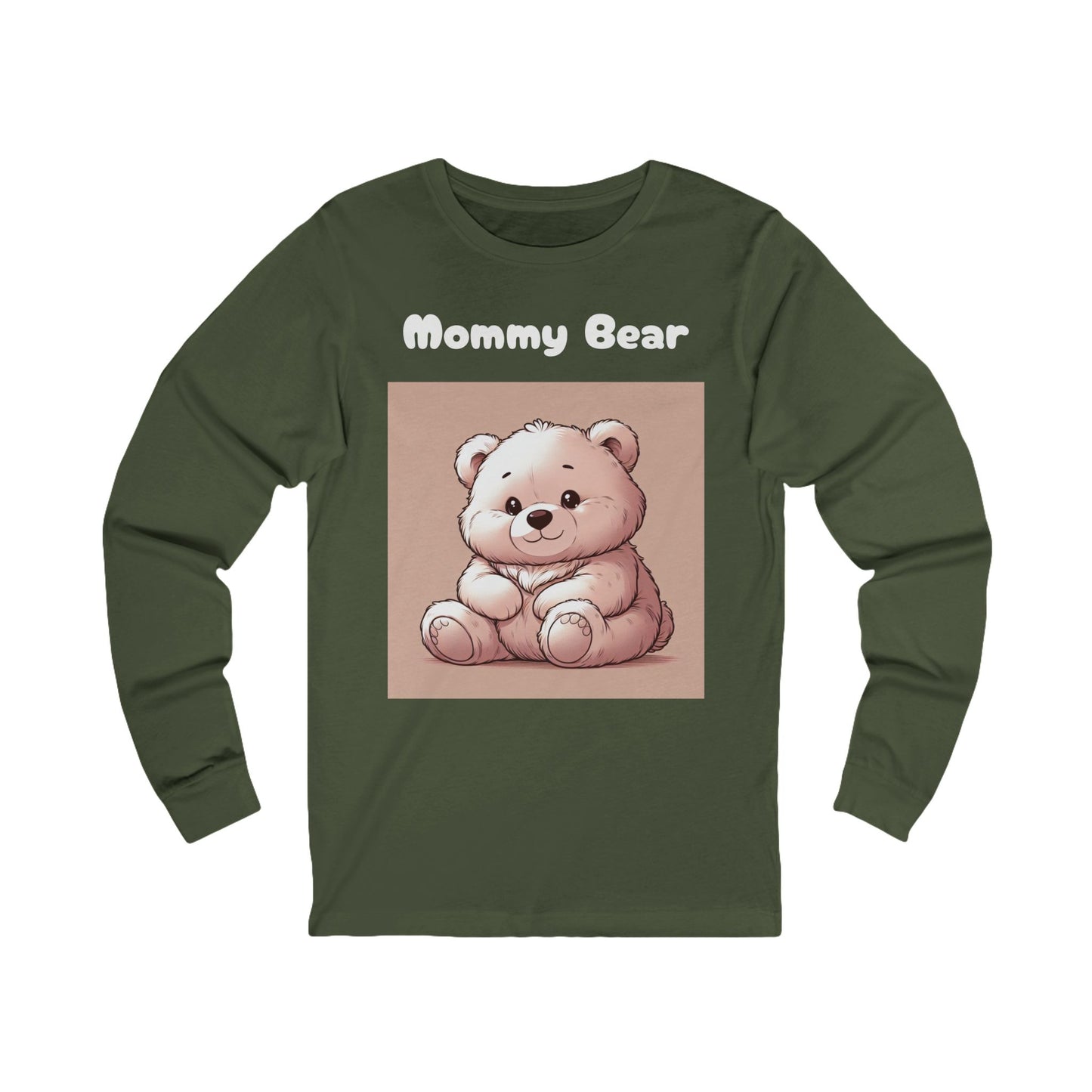Mommy Bear Unisex Long Sleeve Tee - Cute Bear Design for Mother's Day & Everyday Wear