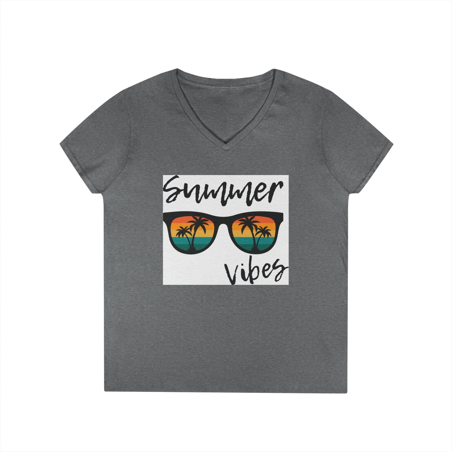 Summer Vibes Ladies' V-Neck T-Shirt