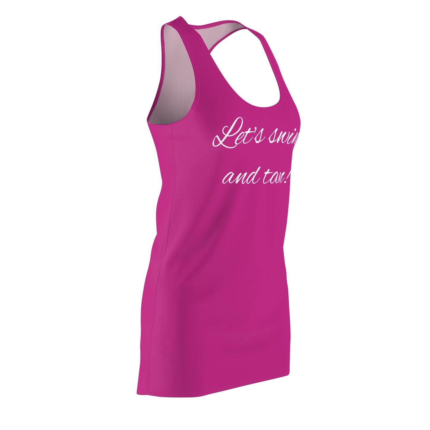 Let's Swim and Tan Racerback Dress - Fun Summer Dress for Beach Days
