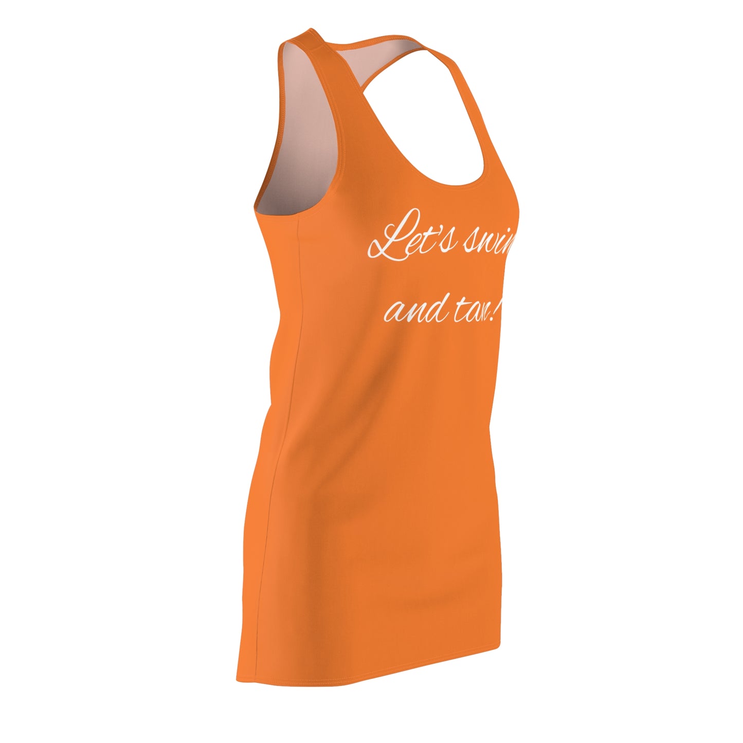 Summer Vibe Racerback Dress - 'Let's Swim and Tan!'
