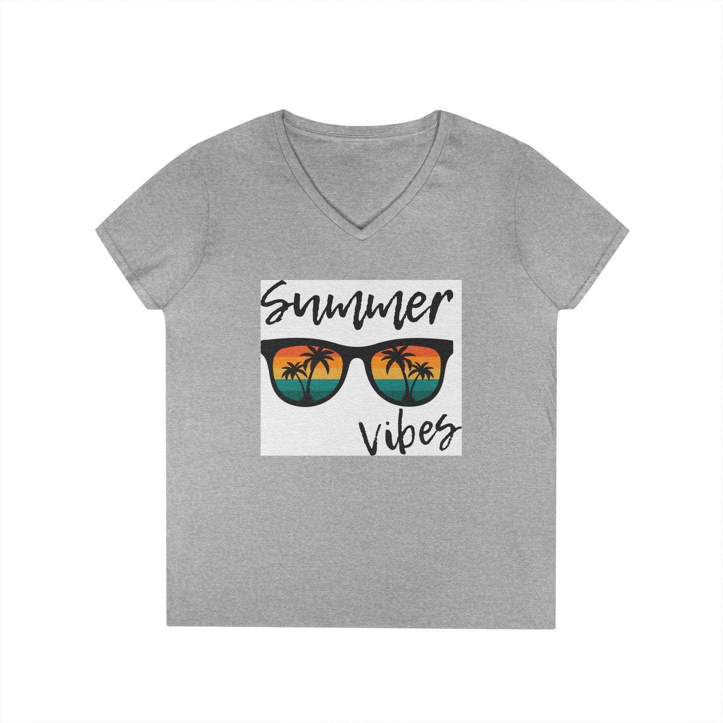 Summer Vibes Ladies' V-Neck T-Shirt