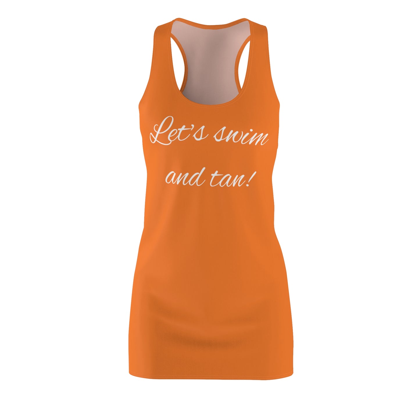 Summer Vibe Racerback Dress - 'Let's Swim and Tan!'