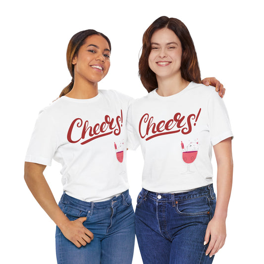 Cheers! Unisex Jersey Short Sleeve Tee - Perfect for Parties and Celebrations