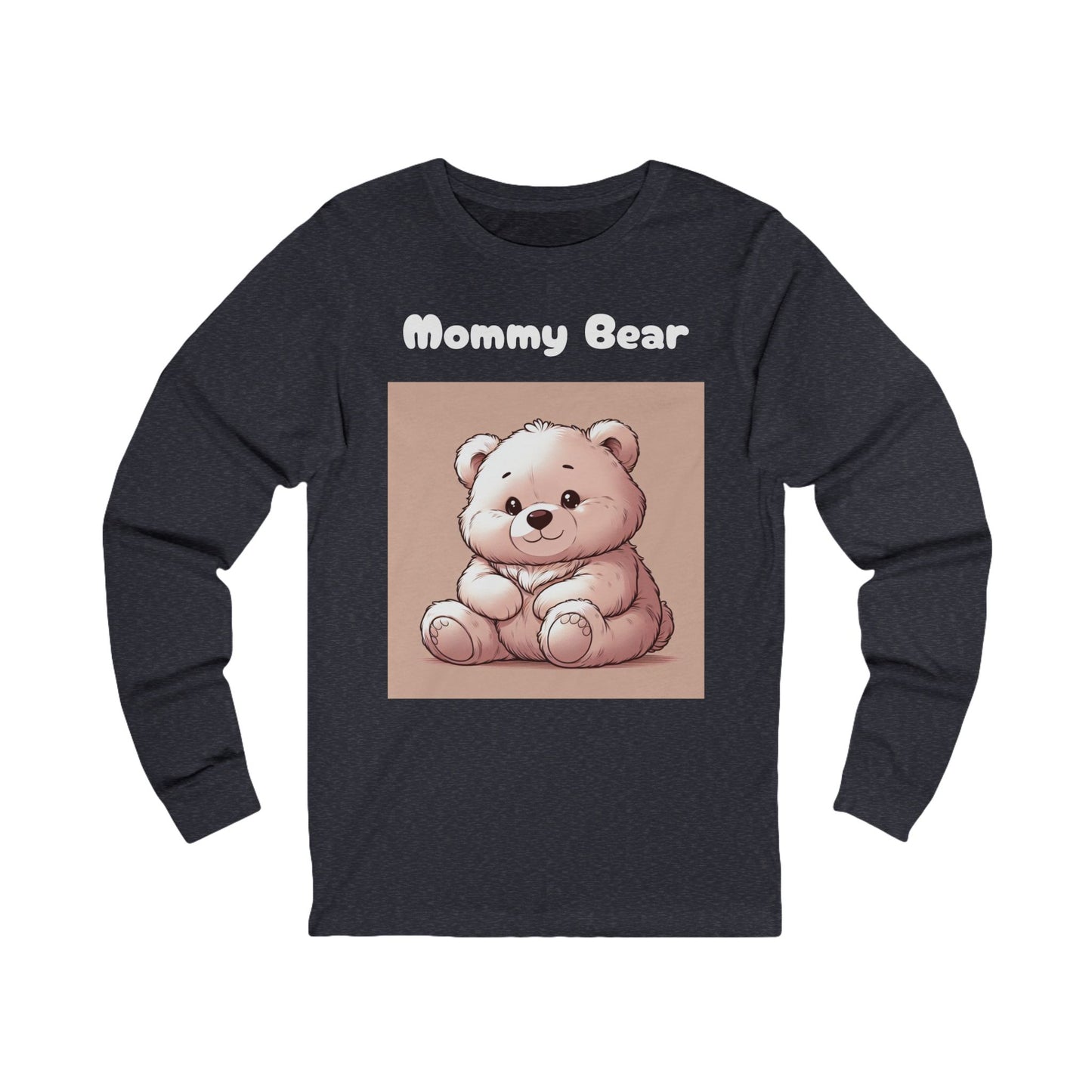 Mommy Bear Unisex Long Sleeve Tee - Cute Bear Design for Mother's Day & Everyday Wear