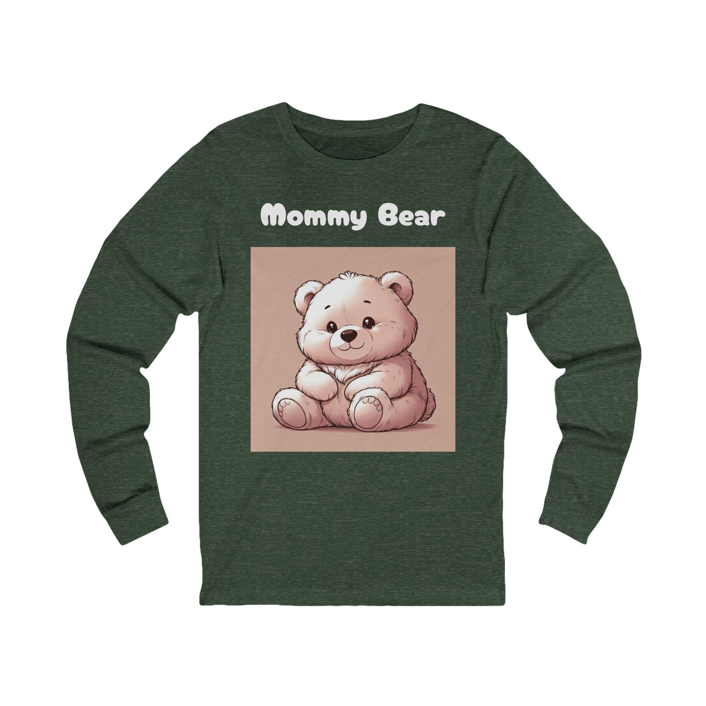 Mommy Bear Unisex Long Sleeve Tee - Cute Bear Design for Mother's Day & Everyday Wear