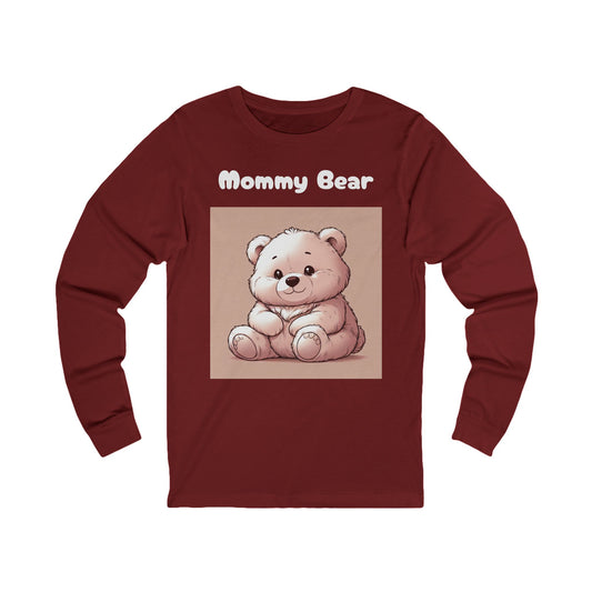 Mommy Bear Unisex Long Sleeve Tee - Cute Bear Design for Mother's Day & Everyday Wear