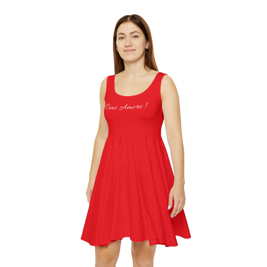 Ciao Amore! Women's Skater Dress for Casual Date Nights & Celebrations