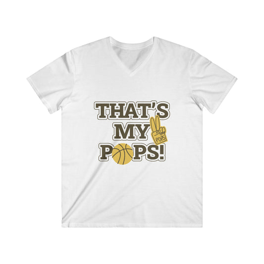 Basketball Dad V-Neck Tee - That's My Pops!